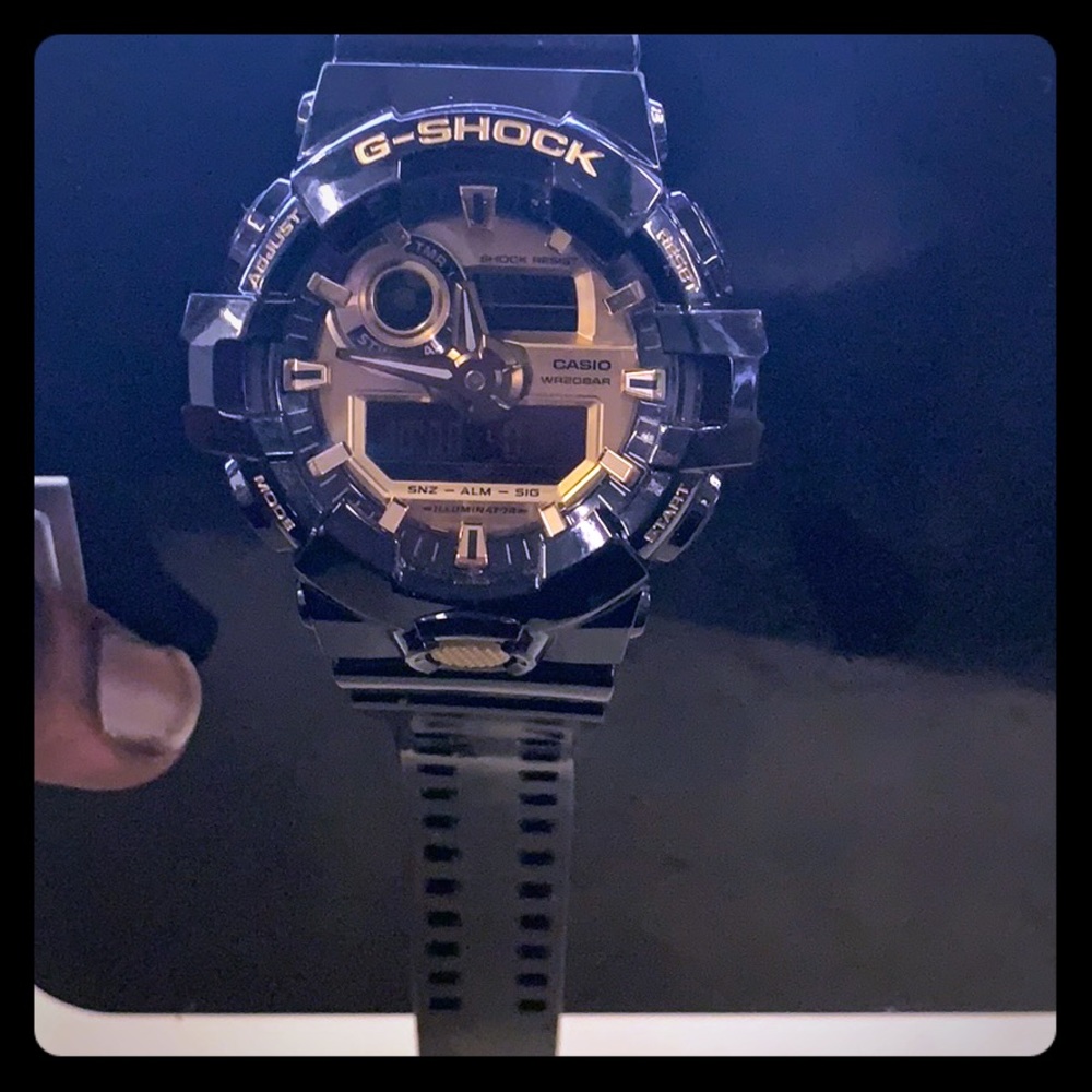 men’s analog digital black resin strap g-shock